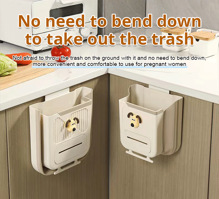 Foldable Hanging Trash Bin – Space-Saving Kitchen Helper