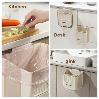 Foldable Hanging Trash Bin – Space-Saving Kitchen Helper
