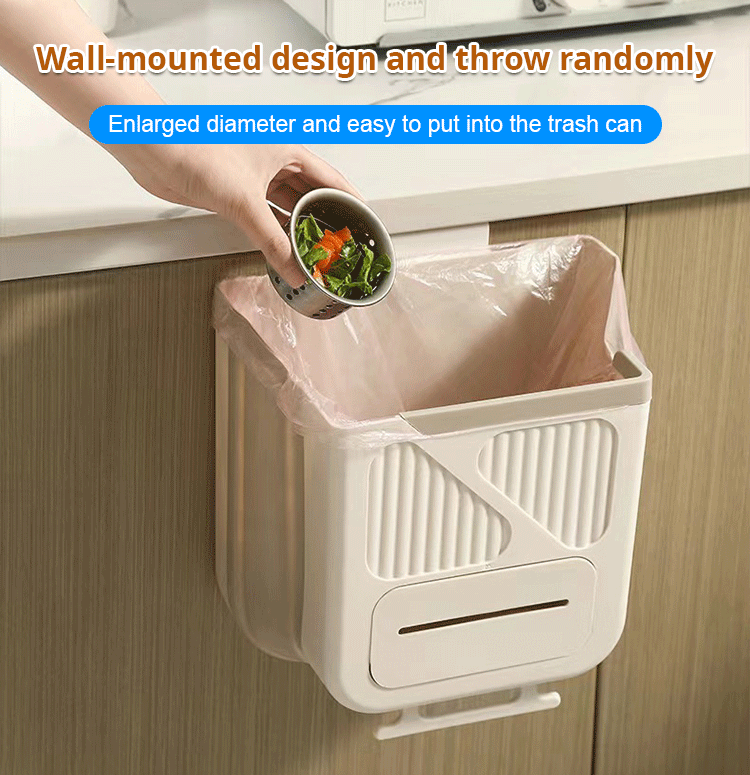 Foldable Hanging Trash Bin – Space-Saving Kitchen Helper